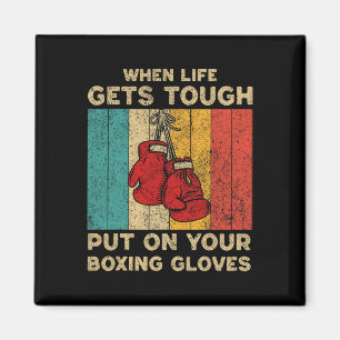 She Will Punch You In The Face Vintage Boxing Boxe Magnet