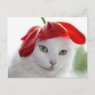 She Wore a Hat Shaped Like a Tulip Postcard