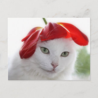 She Wore a Hat Shaped Like a Tulip Postcard
