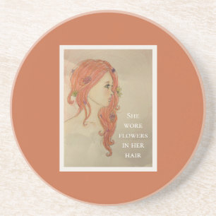 She Wore Flowers In Her Hair Coaster