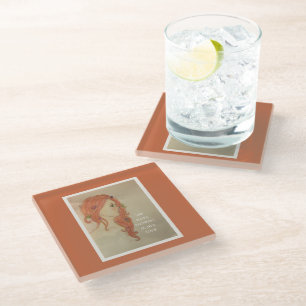 She Wore Flowers In Her Hair Glass Coaster