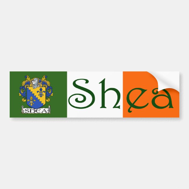 Shea Coat of Arms Flag Bumper Sticker (Front)