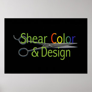 Shear Colour & Design Logo Poster