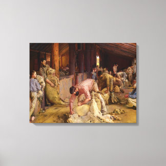 Shearing the Rams, 1890 by Tom Roberts Canvas Print