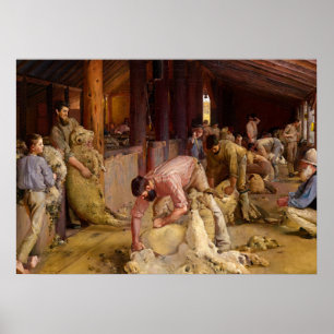 Shearing the Rams, 1890 by Tom Roberts Poster
