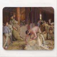 Shearing the Rams (Australian Art) (Tom Roberts)