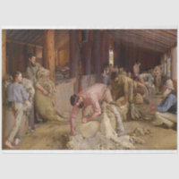 Shearing the Rams (Australian Art) (Tom Roberts)