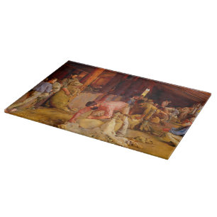 Shearing the Rams Tom Roberts 1890 Australian Art Cutting Board