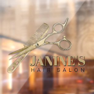 Shears and Comb Hair Salon Gold ID814 