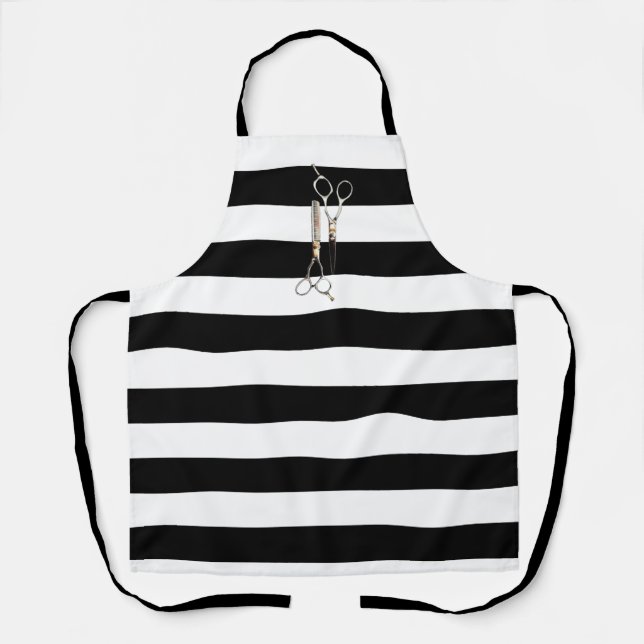 Shears and Stripes Haircutting Apron Salon Apron (Front)