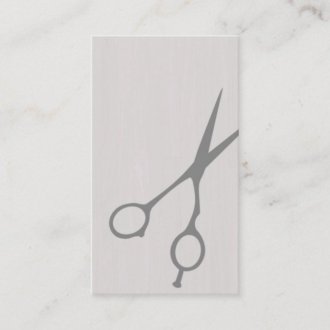 Shears Barber/Cosmetologist Business Card (Grey) (Front)