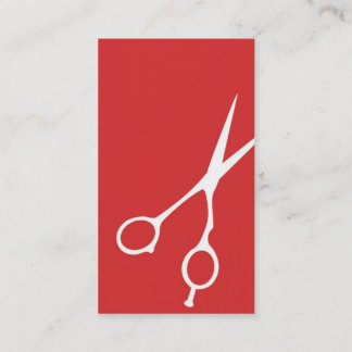 Shears Barber/Cosmetologist Business Card (Red)