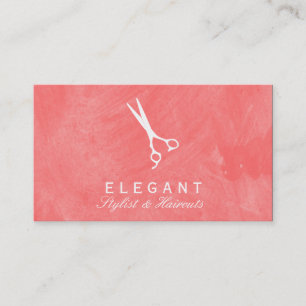 Shears / Brushed Texture (Guava) Business Card