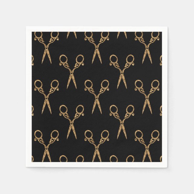 Shears (gold) napkin (Front)