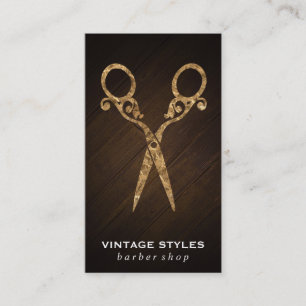 Shears Ornate / Gold Business Card
