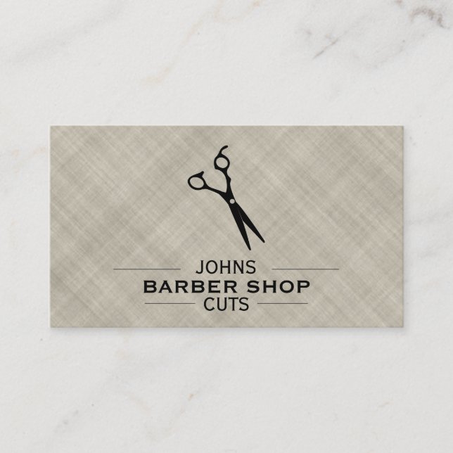 Shears with Dividers (textured fabric) Business Card (Front)