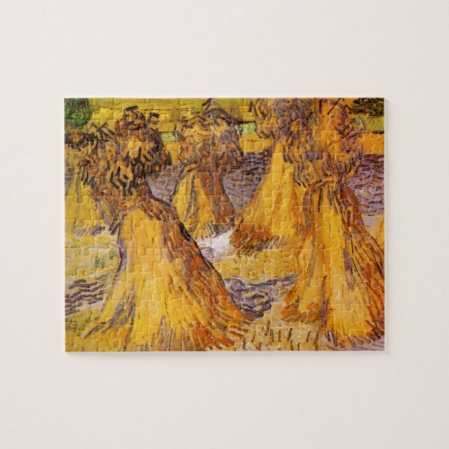 Sheaves of Wheat by Vincent van Gogh Jigsaw Puzzle (Horizontal)