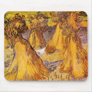 Sheaves of Wheat by Vincent van Gogh Mouse Pad