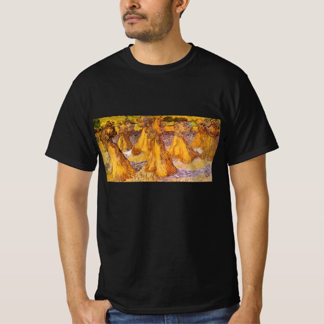 Sheaves of Wheat by Vincent van Gogh T-Shirt (Front)