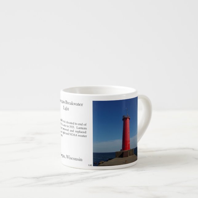 Sheboygan Breakwater Light Espresso Cup (Front Right)