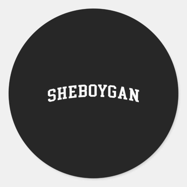 Sheboygan  classic round sticker (Front)