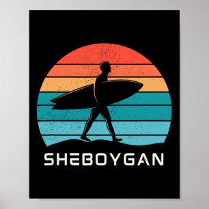 Sheboygan Surfing Lake Michigan The Malibu Of The Poster
