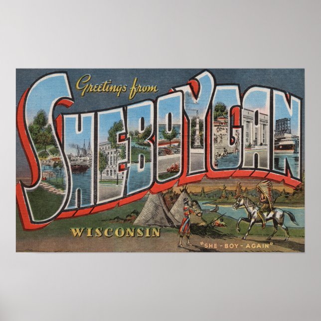 Sheboygan, Wisconsin (Indians # 1) Poster (Front)