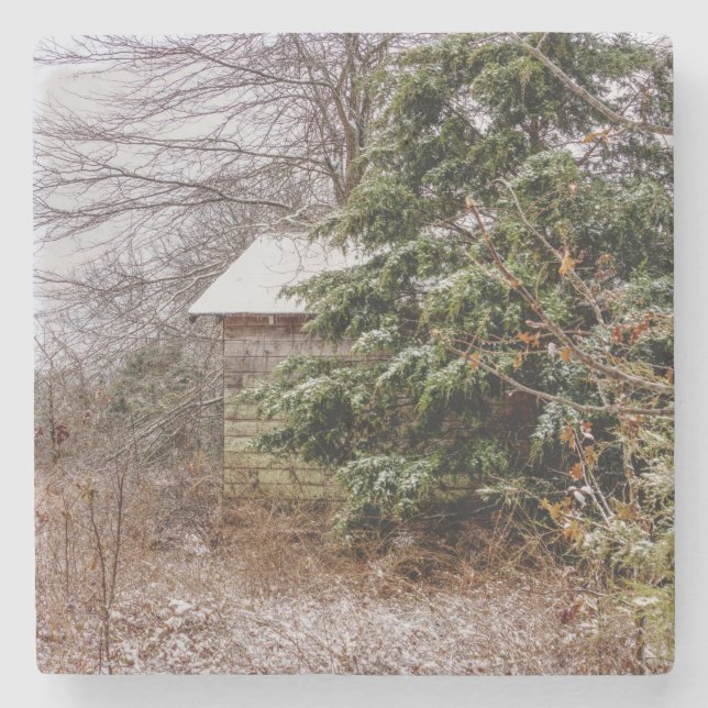 Shed Abandoned Stone Coaster (Front)