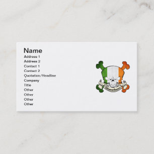 Sheehan Irish Skull Business Card