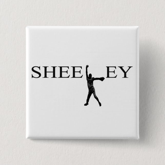 Sheeley buton 15 cm square badge (Front)