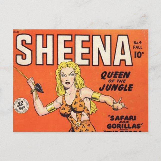 Sheena: Jungle Woman Comic book Postcard (Front)