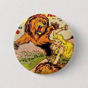 Sheena Queen of the Jungle 6 Cm Round Badge