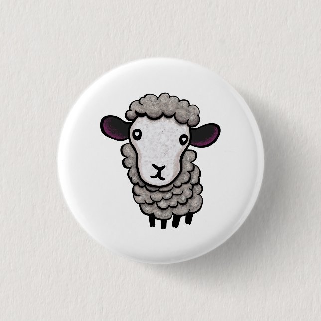 Sheep 3 Cm Round Badge (Front)
