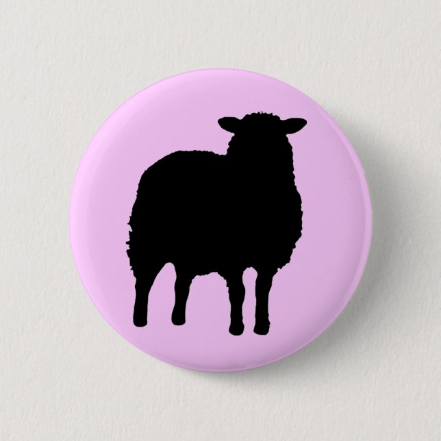 SHEEP 6 CM ROUND BADGE (Front)