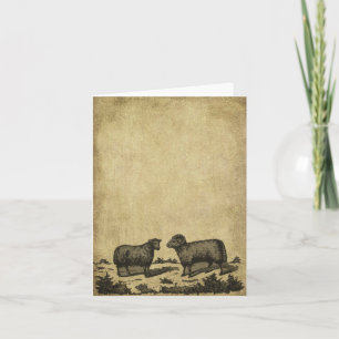 Sheep & A Ram-Prim Little Note Cards