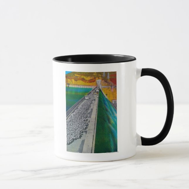 Sheep across Grand Coulee Dam Mug (Right)