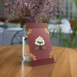 Sheep And Flowers Invitation