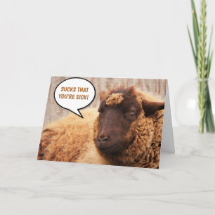 Sheep And Goat Get Well Support Card