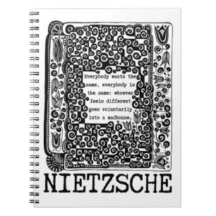 sheep and MADHOUSE philosophy quote by Nietzsche Notebook