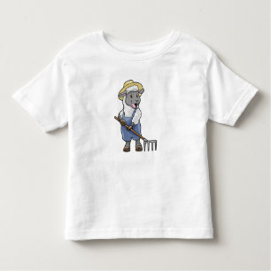 Sheep as Farmer with Rake & Hat Toddler T-Shirt