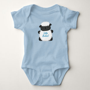 Sheep Baby Shower Blue Bodysuit