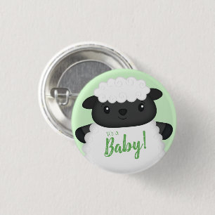 Sheep Baby Shower Farm 3 Cm Round Badge