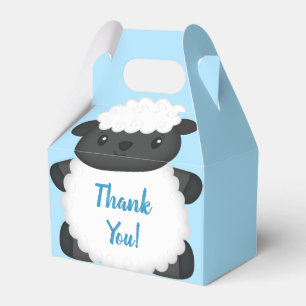 Sheep Baby Shower Farm Blue Boy Favour Box