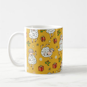 sheep background vintage coffee mug