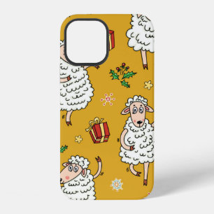 sheep background vintage iPhone 12 case