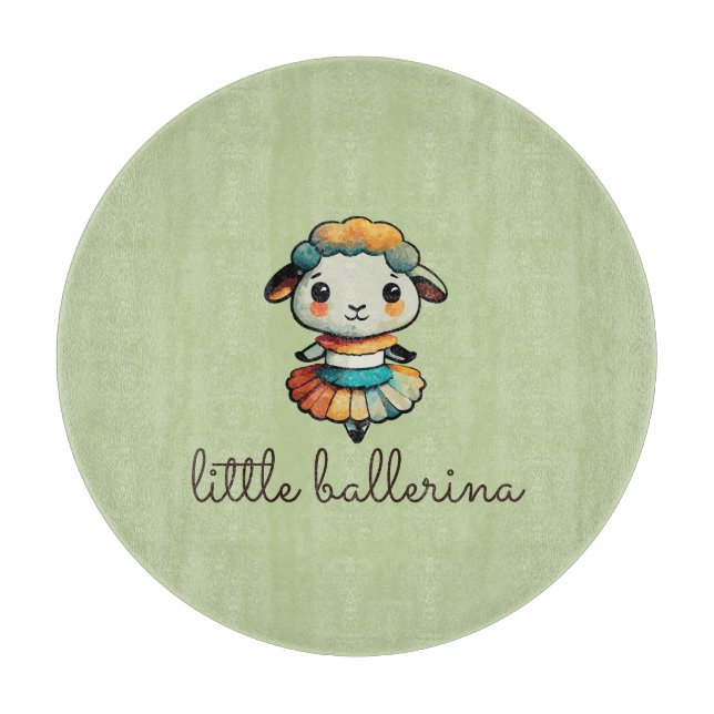 Sheep Ballerina Cutting Board (Front)