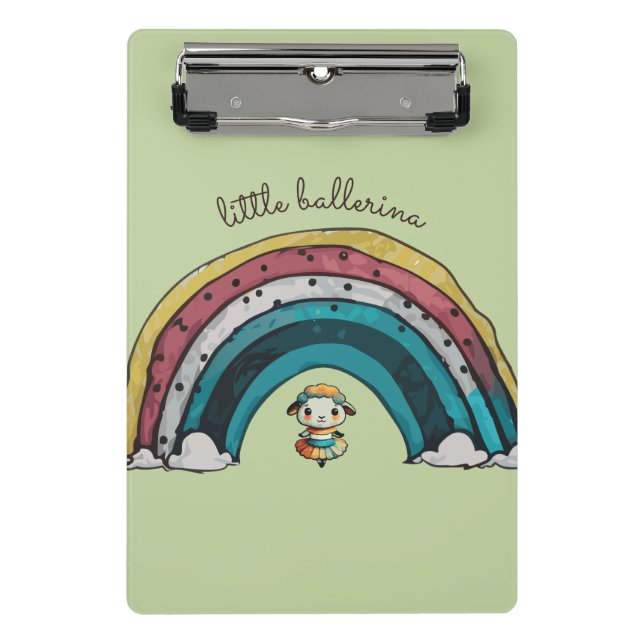 Sheep Ballerina Mini Clipboard (Front)