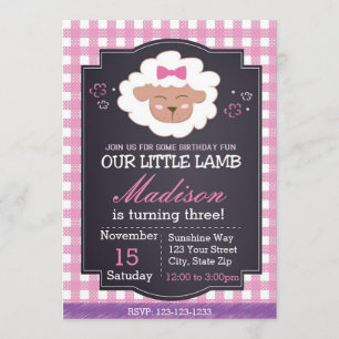 Sheep Birthday Invitation