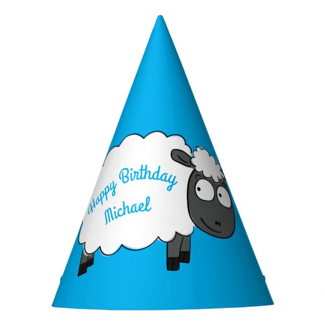 Sheep Birthday Party Cute Cartoon Hat (Front)
