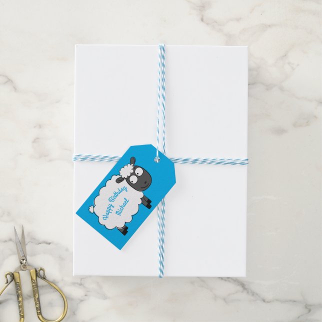 Sheep Birthday Party Gift Tags (With Twine)